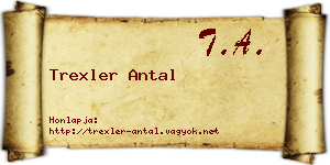 Trexler Antal névjegykártya